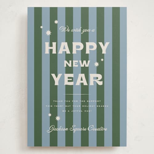 This is a juniper holiday photo cards with standard by Wildfield Paper Co called retro printing on signature in grand