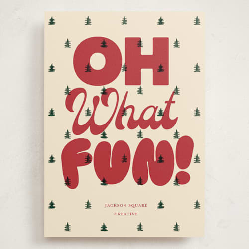 This is a almond holiday photo cards with standard by Baumbirdy called poster tree printing on signature in grand