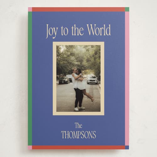 This is a gumdrops holiday photo cards with standard by Rachel Cassel called colorful joy printing on signature in grand