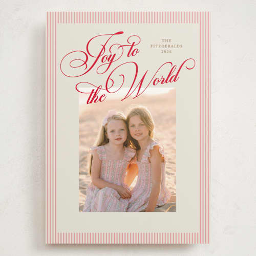 This is a sprinkles holiday photo cards with standard by Jackie Crawford called classic double frame printing on signature in grand