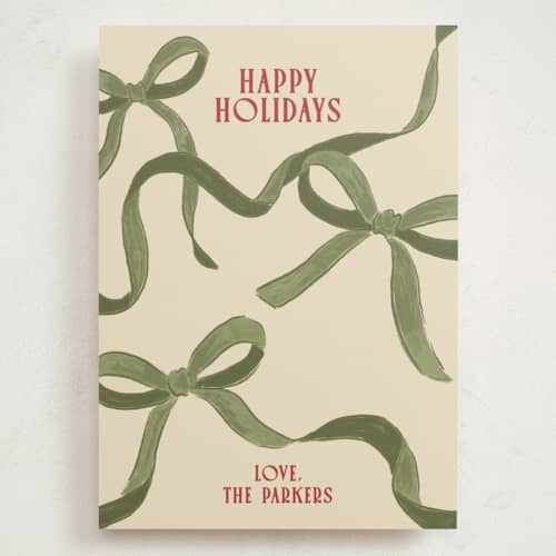 This is a stocking holiday photo cards with standard by Creo Study called wrapped printing on signature in grand