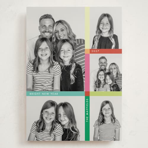 This is a gumdrop holiday photo cards with standard by Morgan Kendall called color coded printing on signature in grand