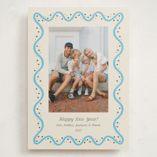 This is a ice skate holiday photo cards with standard by Megan Davis called stelle printing on signature in grand