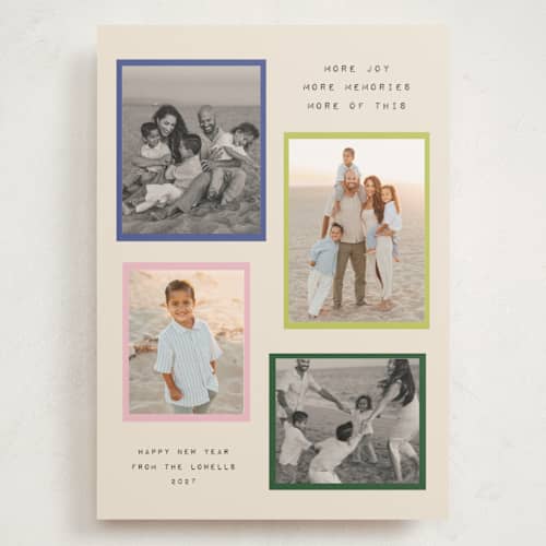 This is a spark holiday photo cards with standard by Kercia Jane called color notes printing on signature in grand