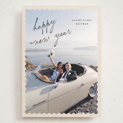 This is a ink holiday photo cards with standard by Pixel and Hank called in frame printing on signature in grand
