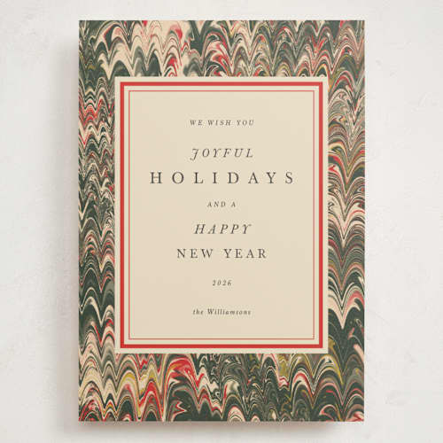 This is a festive holiday photo cards with standard by Studio Suku called book printing on signature in grand