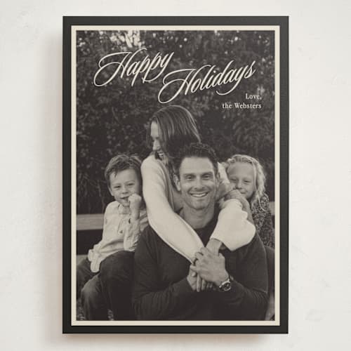 This is a inkwell holiday photo cards with standard by Ani Somi called classic portrait printing on signature in grand