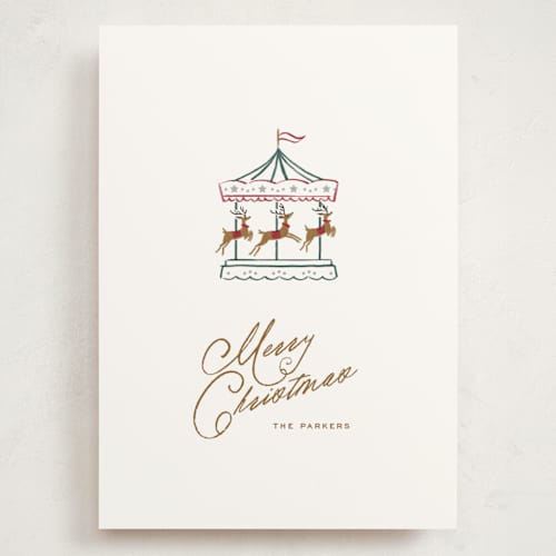 This is a snowflake holiday photo cards with standard by Leia Matt called holiday spin printing on signature in grand