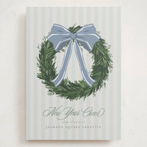This is a powder holiday photo cards with standard by Everett Paper Goods called cape may charm printing on signature in grand