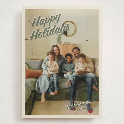 This is a pudding holiday photo cards with standard by Adelyn T. called painted sign printing on signature in grand