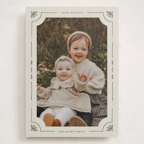 This is a eggnog holiday photo cards with standard by Kristin Oliversen called linograph christmas printing on signature in grand