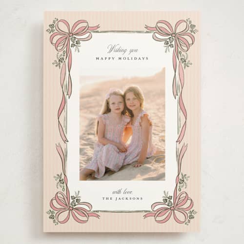 This is a ballet holiday photo cards with standard by Itsy Belle Studio called maison ruban printing on signature in grand