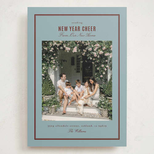 This is a frost holiday photo cards with standard by Ana de Sousa called new foundations printing on signature in grand