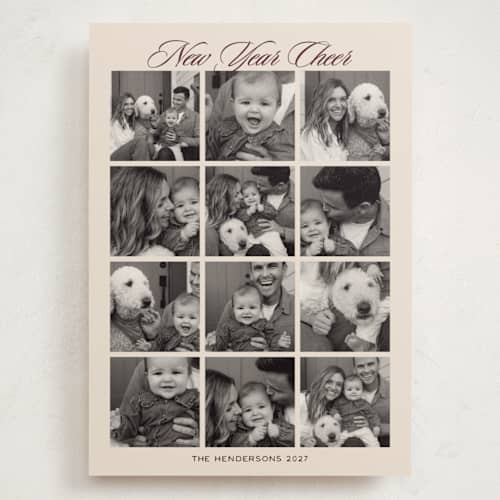 This is a clove holiday photo cards with standard by Ani Somi called the grid printing on signature in grand