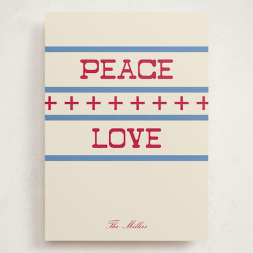 This is a chardonnay holiday photo cards with standard by Baumbirdy called aprés printing on signature in grand