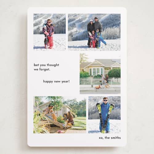 This is a lump of coal holiday photo cards with standard by Megan Davis called forgot printing on recycled smooth signature in grand
