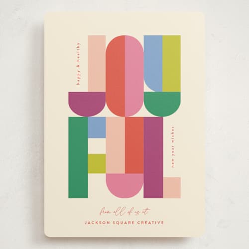 This is a poinsettia holiday photo cards with standard by Lisa McLean called merry and bright letters printing on signature in grand