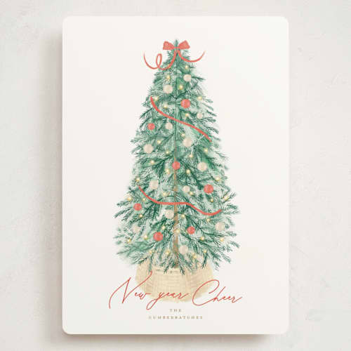 This is a apple holiday photo cards with standard by Tamara Hilje called farmhouse tree printing on signature in grand