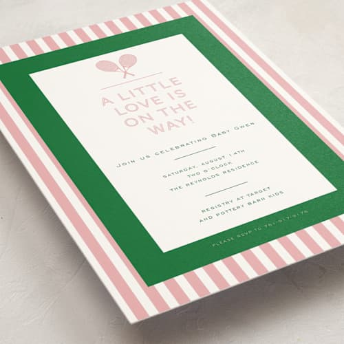 This is a kelly baby shower postcards with standard by Jenna Holcomb called love all printing on signature in postcard