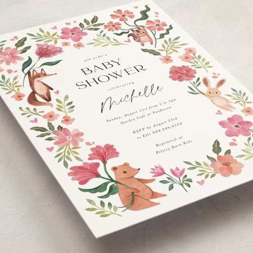 This is a rose baby shower postcards with standard by Vivian Yiwing called love is in the air printing on signature in postcard