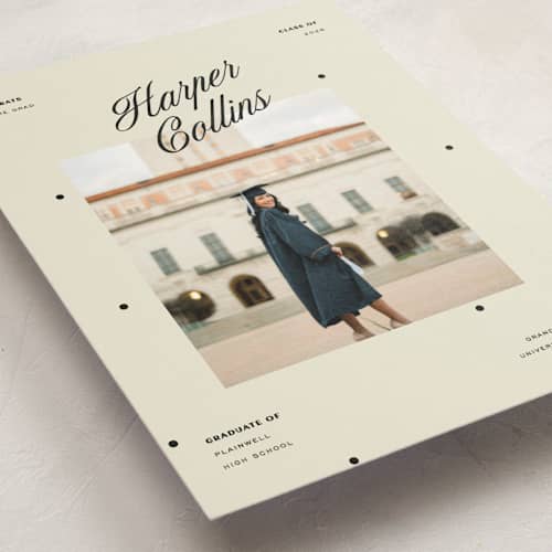 This is a butter graduation announcements with standard by Pixel and Hank called the modern printing on signature in postcard