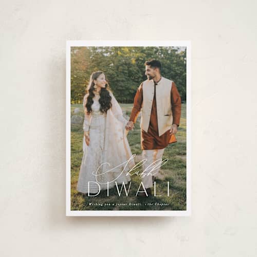 This is a cloud diwali cards with standard by Brandy Folse called a joyous diwali printing on recycled smooth signature in petite