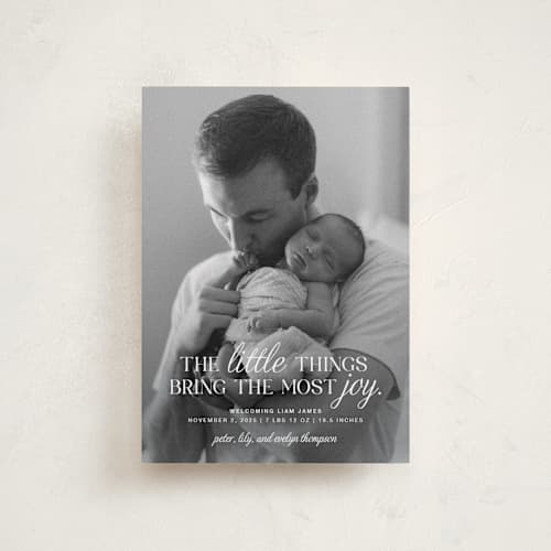 This is a frost babys first christmas with standard by Karen Glenn called little things printing on recycled smooth signature in petite