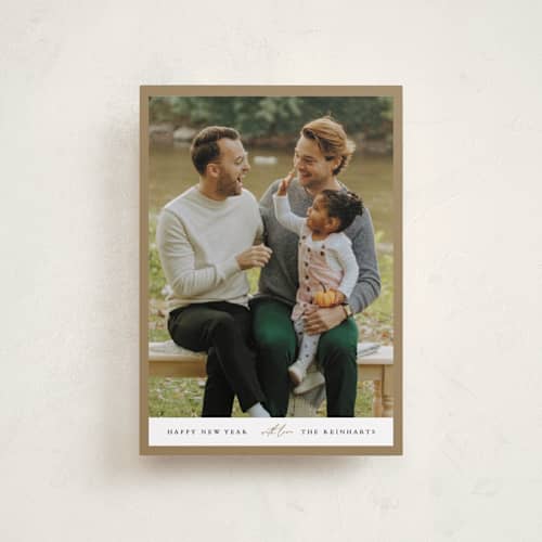 This is a coal petite holiday cards with standard by Angela Thompson called edge printing on recycled smooth signature in petite