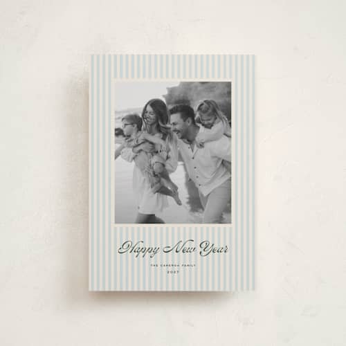 This is a mint petite holiday cards with standard by Wildfield Paper Co called newport printing on recycled smooth signature in petite