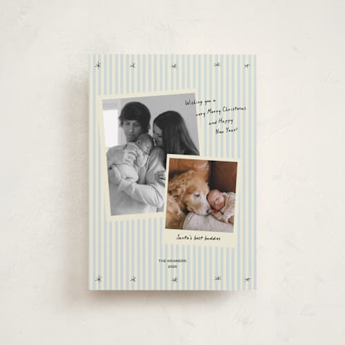This is a ice petite holiday cards with standard by Helena Vitto called vintage album printing on recycled smooth signature in petite