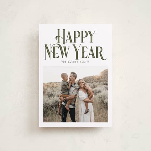 This is a snow petite holiday cards with standard by Robert and Stella called darcy printing on recycled smooth signature in petite