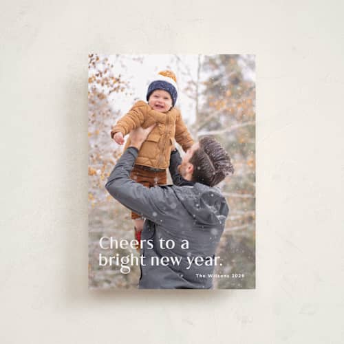 This is a sugar petite holiday cards with standard by Kimberly Morgan called bright and new printing on recycled smooth signature in petite