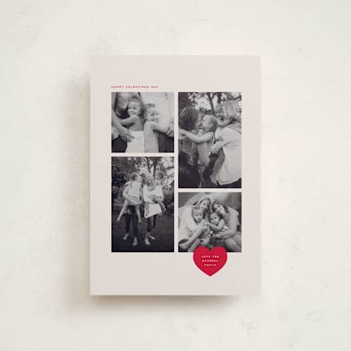 This is a brulee valentines day with standard by Kamala Nahas called four of hearts printing on recycled smooth signature in petite