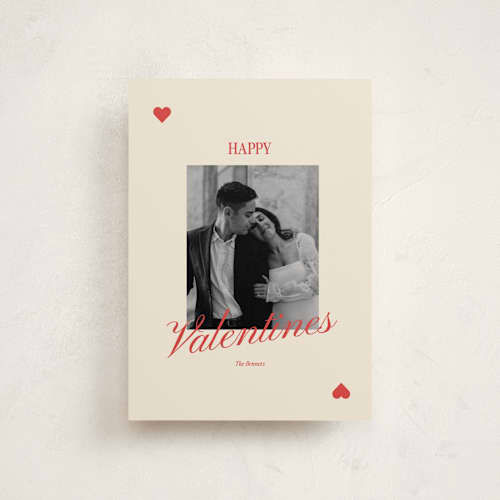 This is a champagne valentines day with standard by Helena Vitto called lucky printing on recycled smooth signature in petite