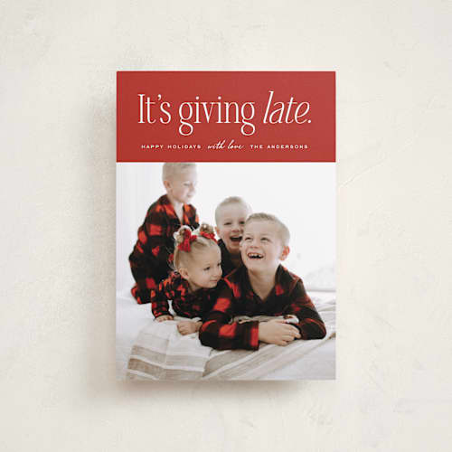 This is a scarlet valentines day with standard by Heather Schertzer called it's giving printing on recycled smooth signature in petite