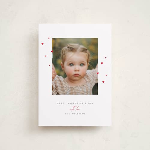 This is a crimsonette valentines day with standard by Pixel and Hank called hearts with love printing on recycled smooth signature in petite