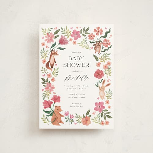 This is a rose baby shower postcards with standard by Vivian Yiwing called love is in the air printing on signature in postcard
