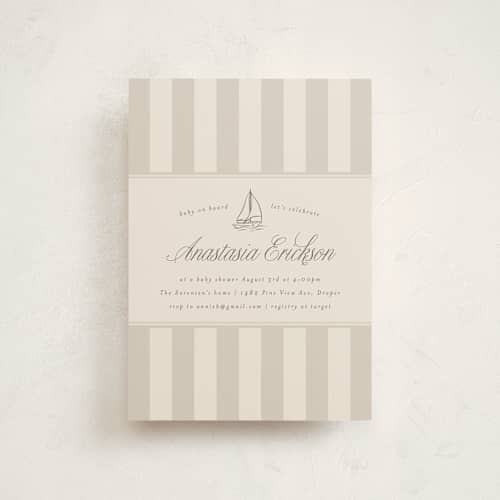 This is a cocoa baby shower postcards with standard by Stephanie Hawkes called on board printing on signature in postcard