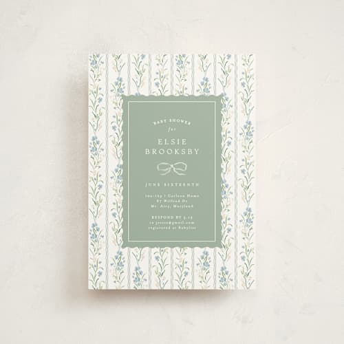 This is a garden greens baby shower postcards with standard by Erin L. Wilson called dorothy printing on signature in postcard