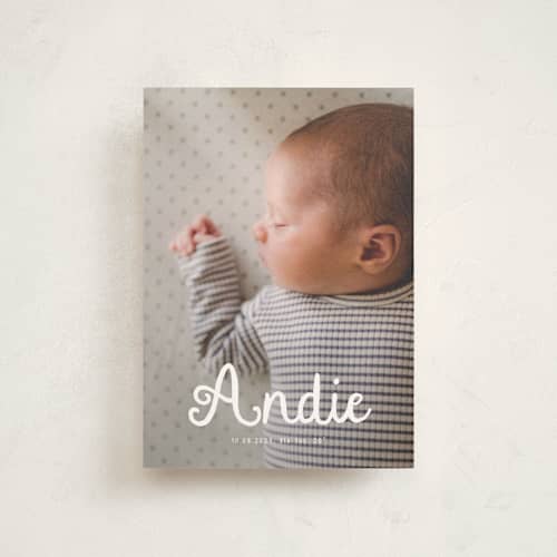 This is a cotton birth announcement postcards with standard by Adelyn T. called morning coffee printing on signature in postcard