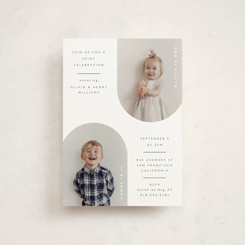 This is a ink petite kids birthday invitations with standard by Hudson meet Rose called joint printing on signature in petite