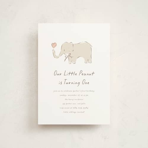 This is a sugar petite kids birthday invitations with standard by chocomocacino called bananella printing on signature in petite