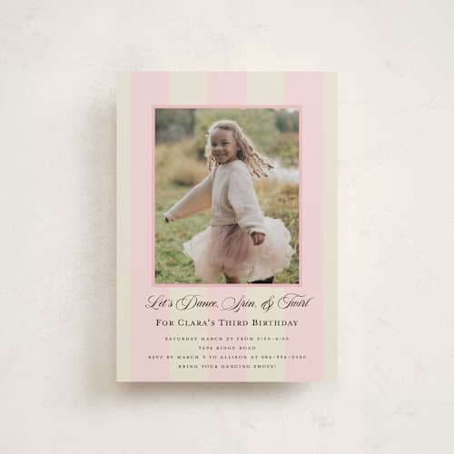 This is a fragola petite kids birthday invitations with standard by Megan Davis called gelato printing on signature in petite