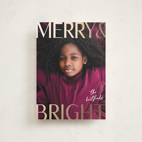 This is a north star christmas postcards with foil pressed by Susan Asbill called bright printing on signature in postcard