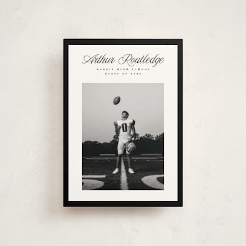 This is a nero graduation announcements with standard by Pati Cascino called silo printing on signature in postcard