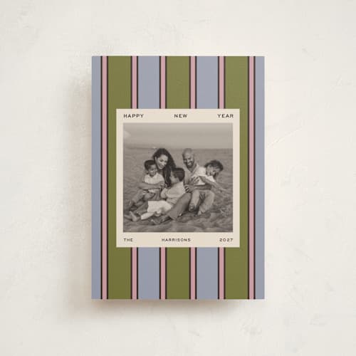 This is a garden petite holiday cards with standard by Kercia Jane called color rhythm printing on signature in petite