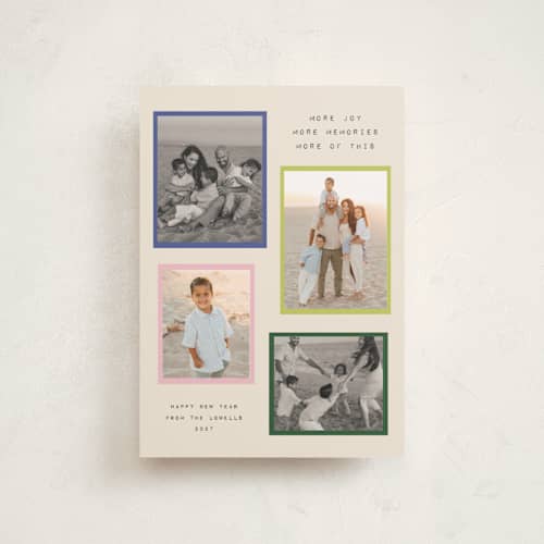 This is a spark petite holiday cards with standard by Kercia Jane called color notes printing on signature in petite
