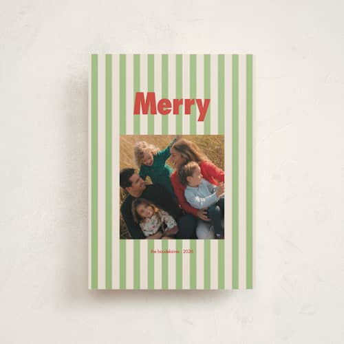 This is a apple petite holiday cards with standard by Morgan Kendall called vintage prep printing on signature in petite