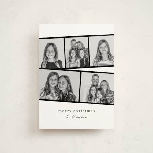 This is a snowflake petite holiday cards with standard by Jessica Williams called fancy film printing on signature in petite