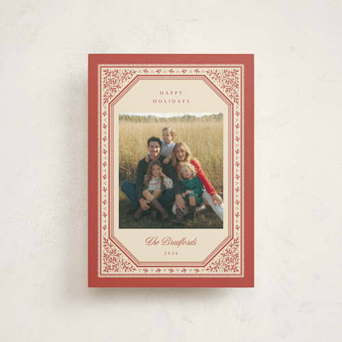 This is a holly berry petite holiday cards with standard by Robert and Stella called berry bookplate printing on signature in petite